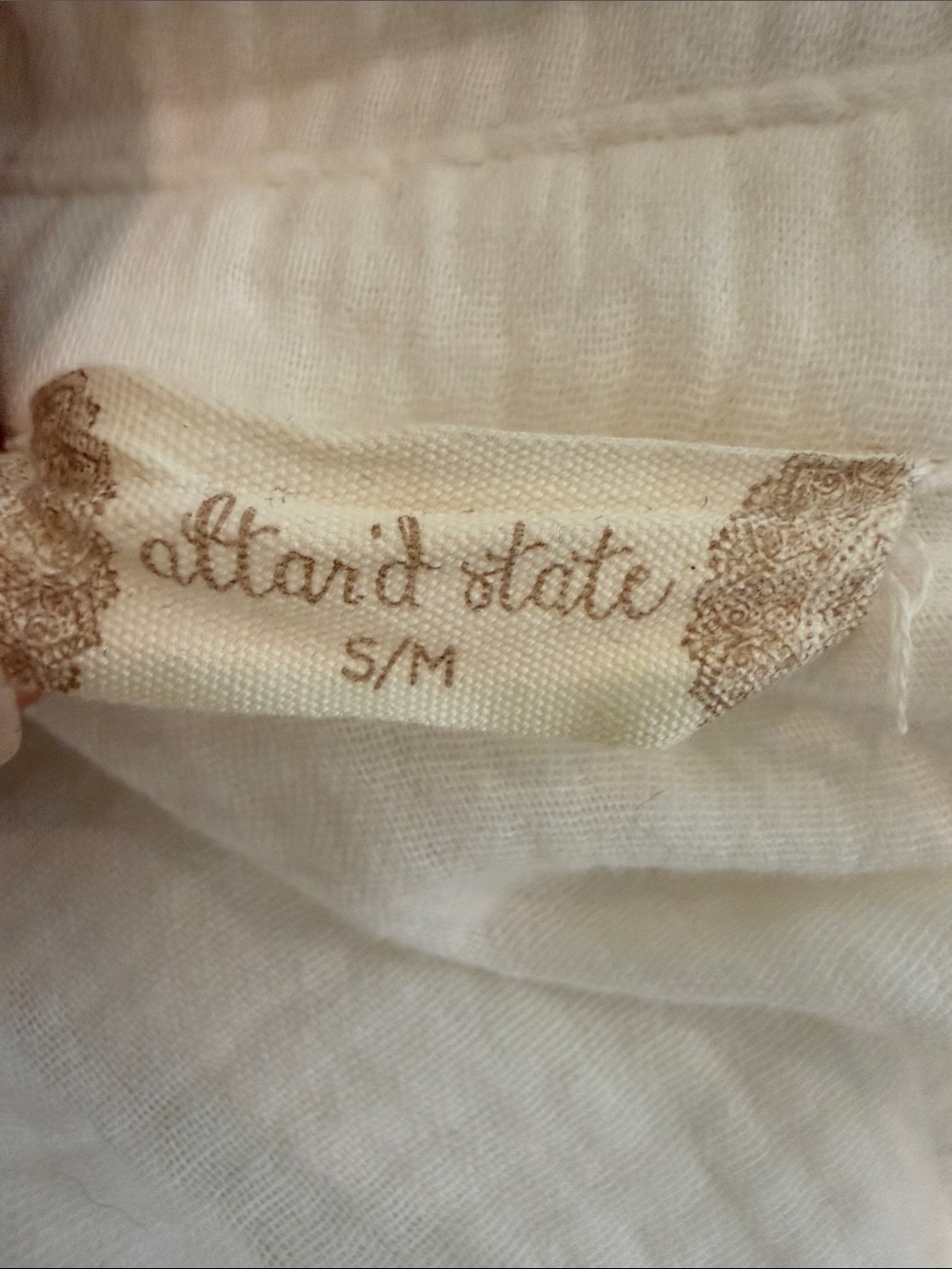 Altar'd State Ivory Textured Button Top - Picture 2 of 4